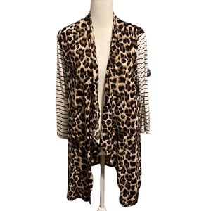Leopard Striped lightweight cover up